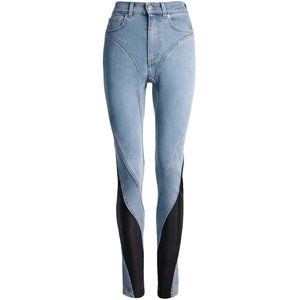 Mugler Spiral Jeans (Blue and Black)